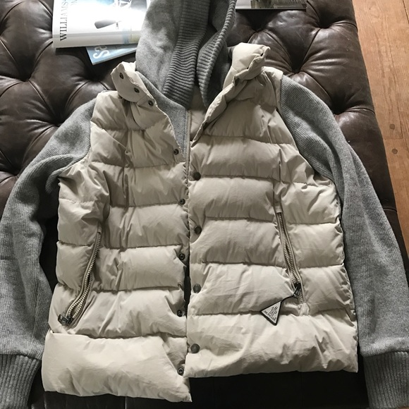 Moncler jacket men’s with sweater sleeves and hood